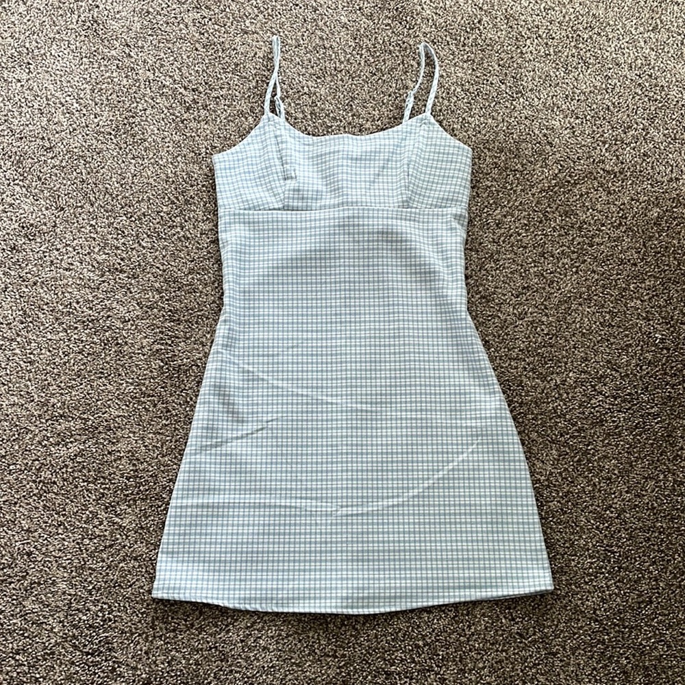 Brandy Melville John Galt NWT blue plaid dress